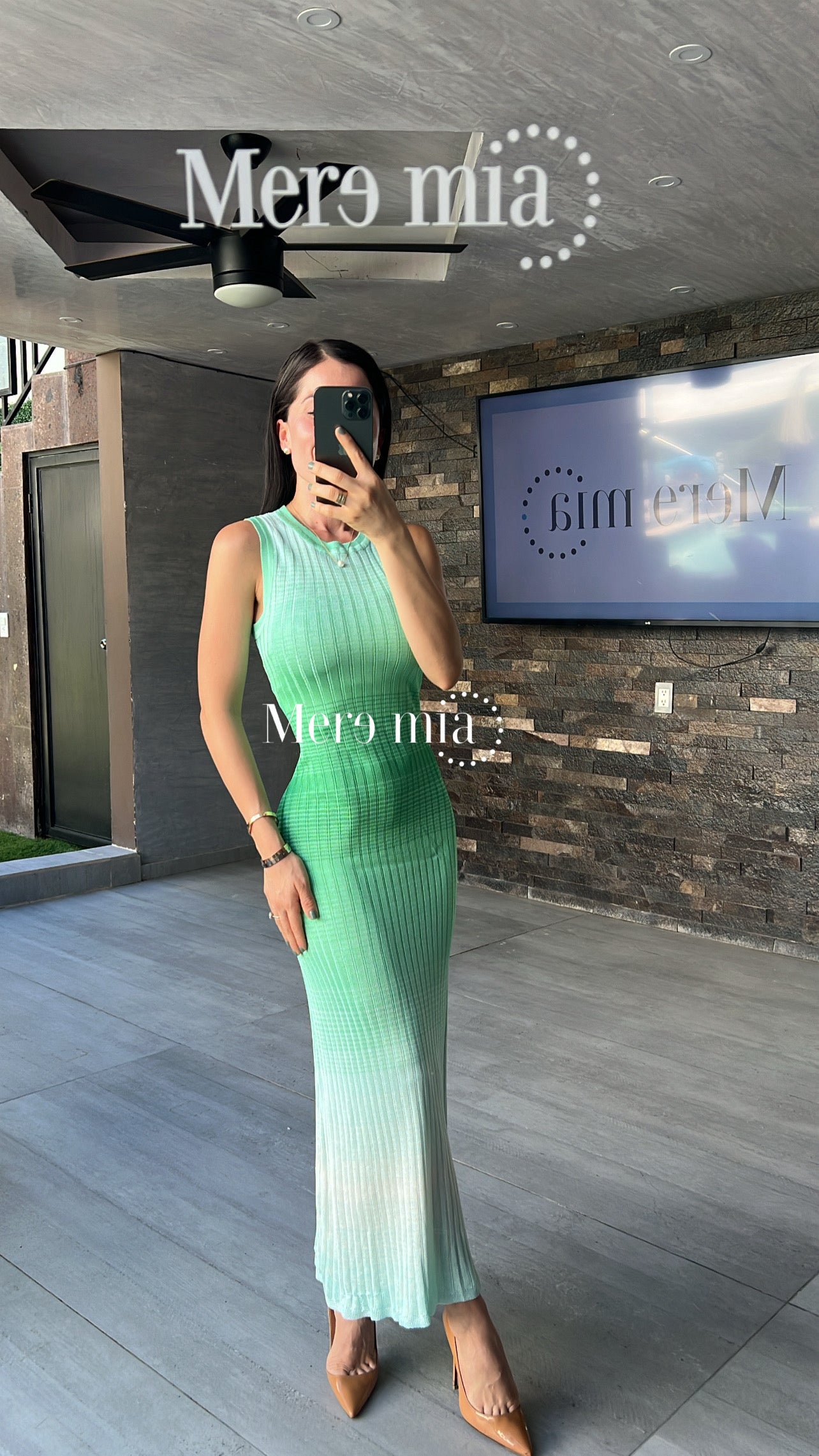Vestido colores verde