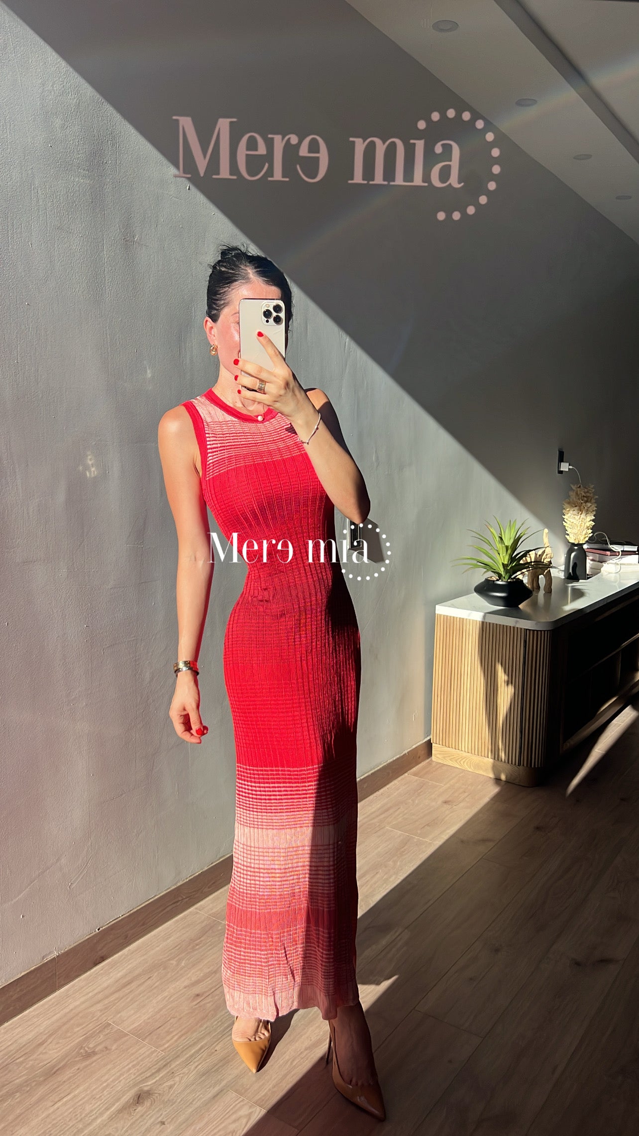 Vestido colores rojo