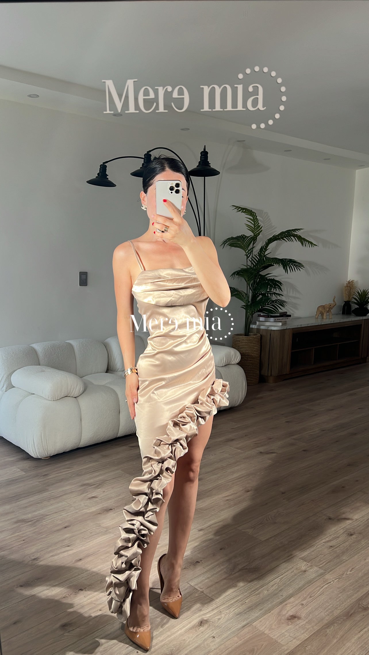 Vestido beige escarola as