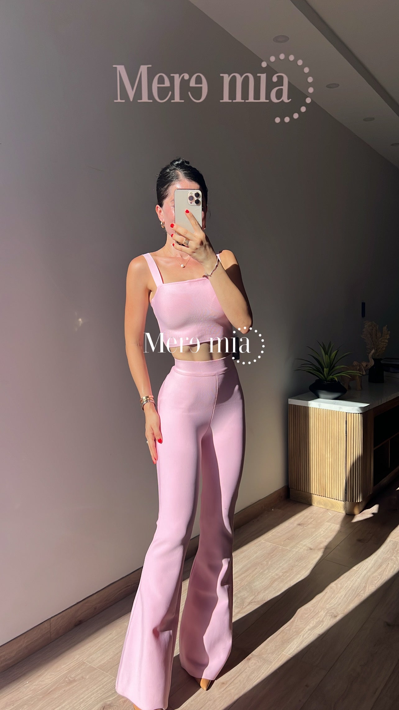 Top rosa tirantes