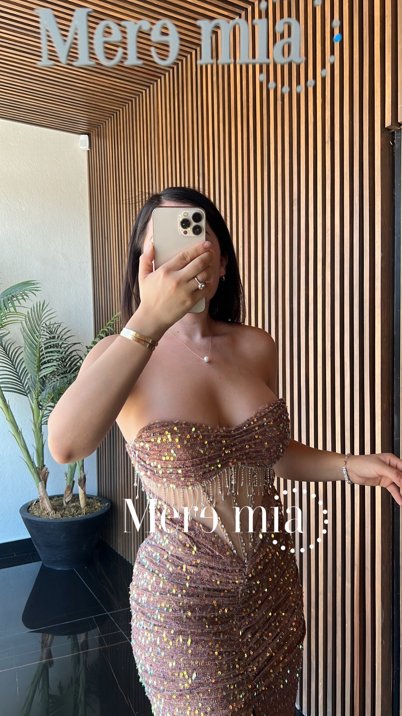 Vestido beige lent