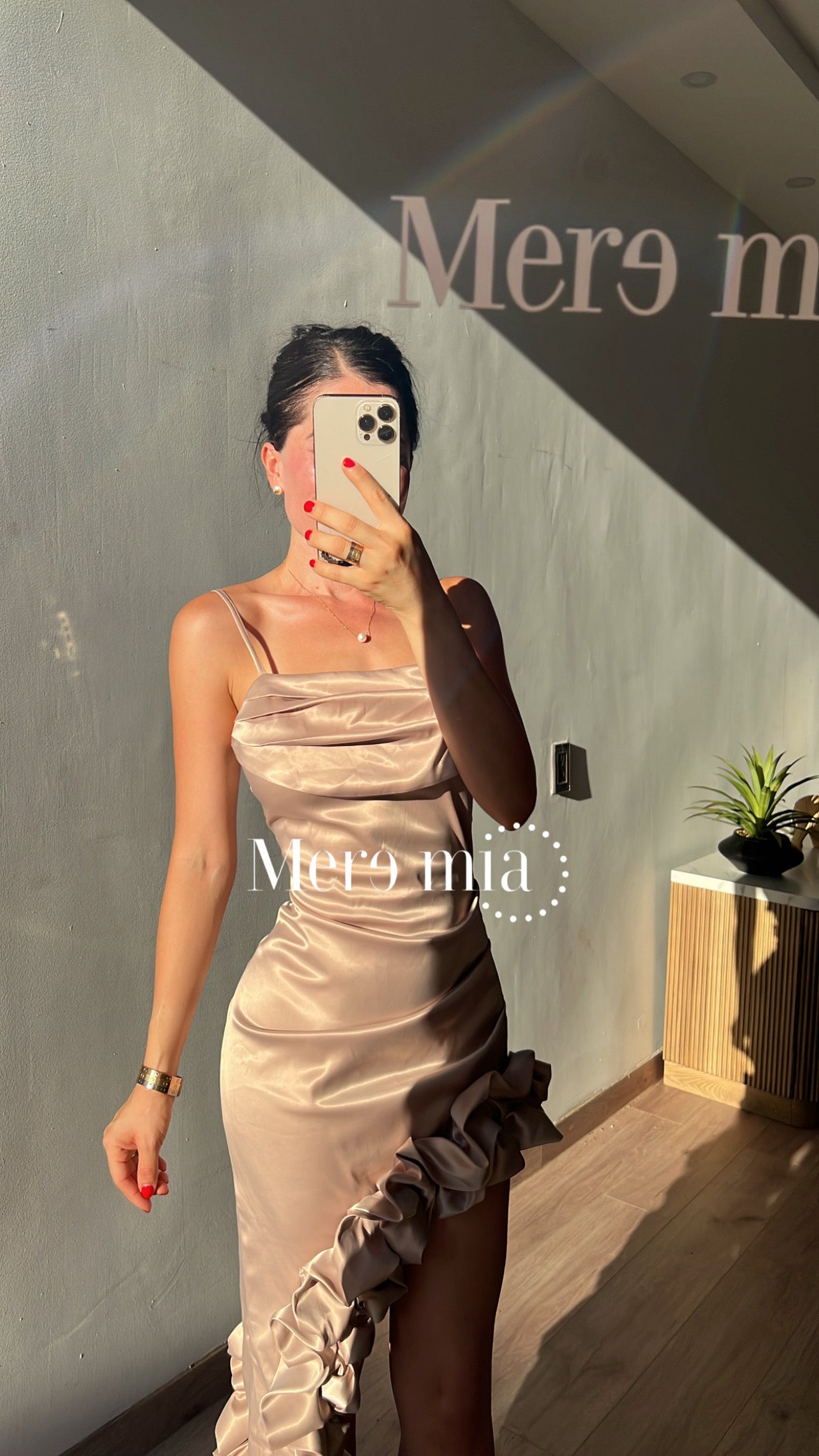 Vestido beige escarola as