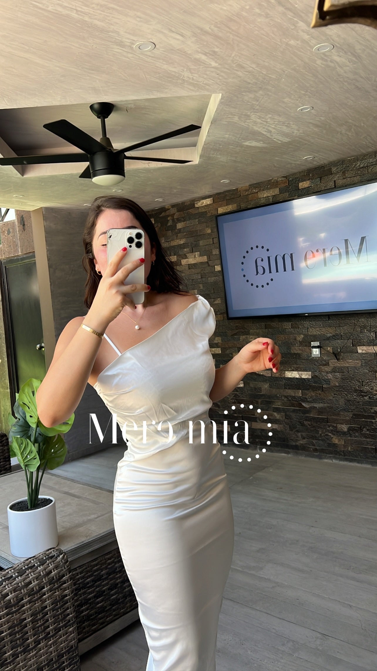 Vestido blanco satin