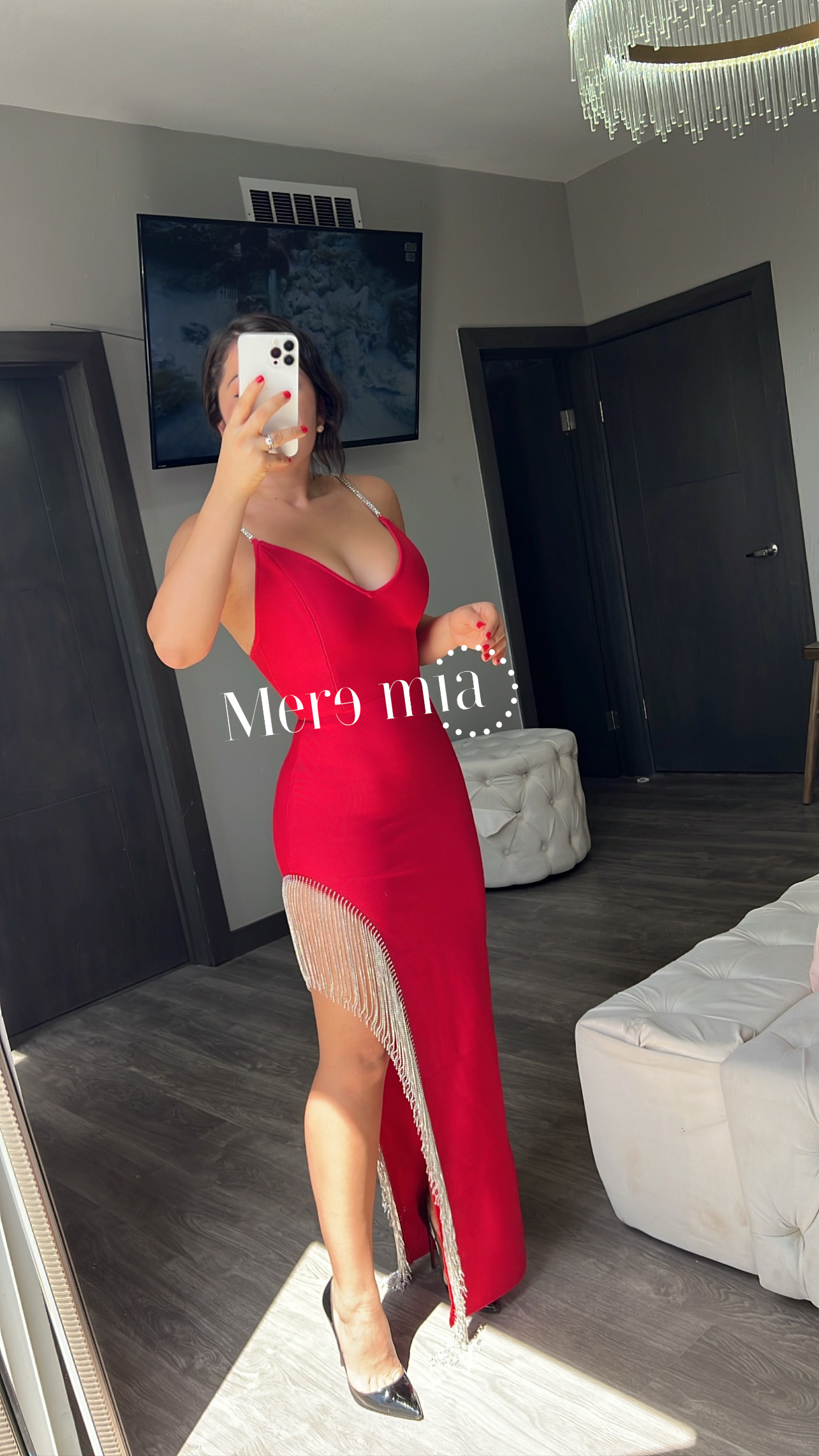 Vestido Rosa fucsia brillos