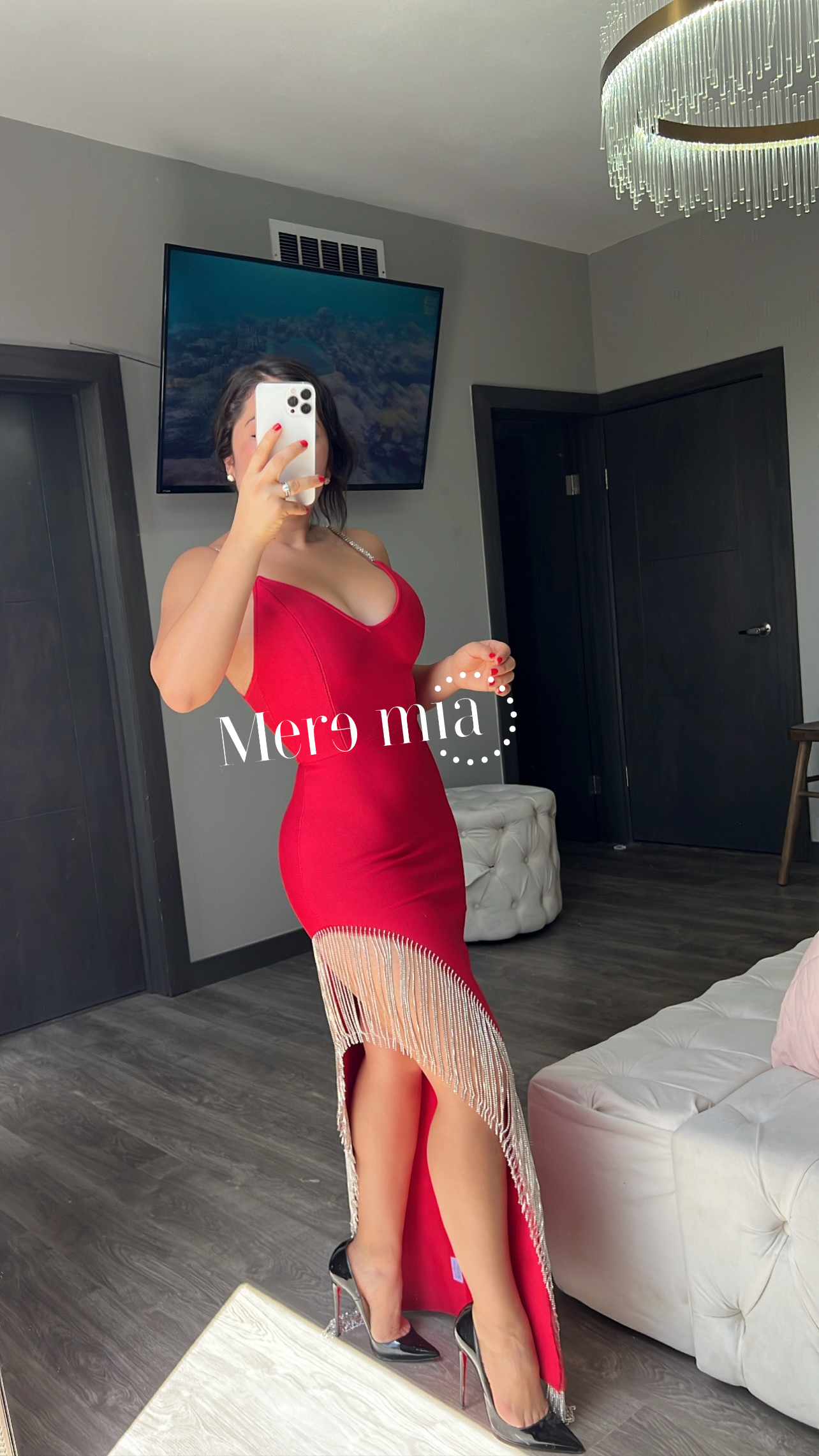 Vestido Rosa fucsia brillos