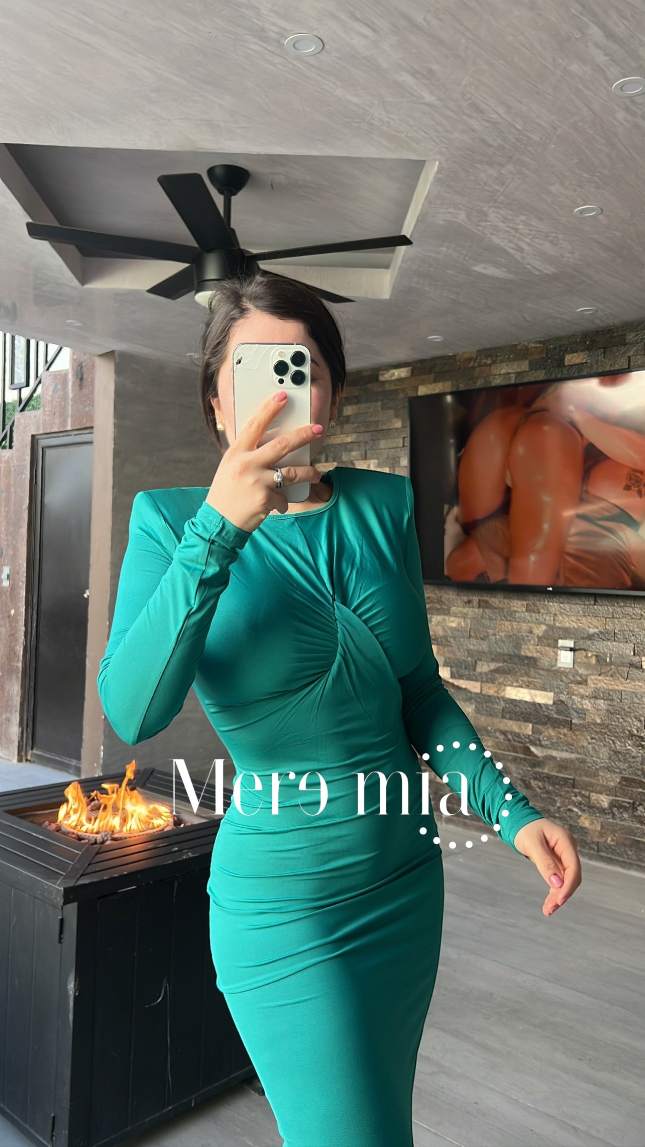Vestido licra manga larga