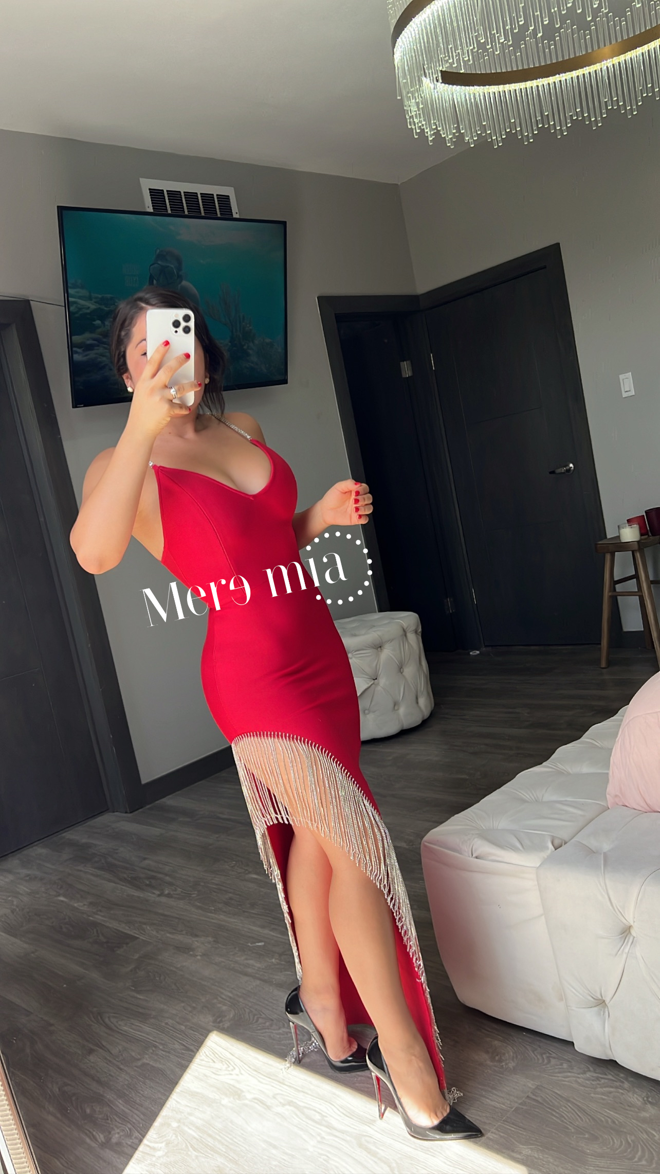 Vestido Rosa fucsia brillos