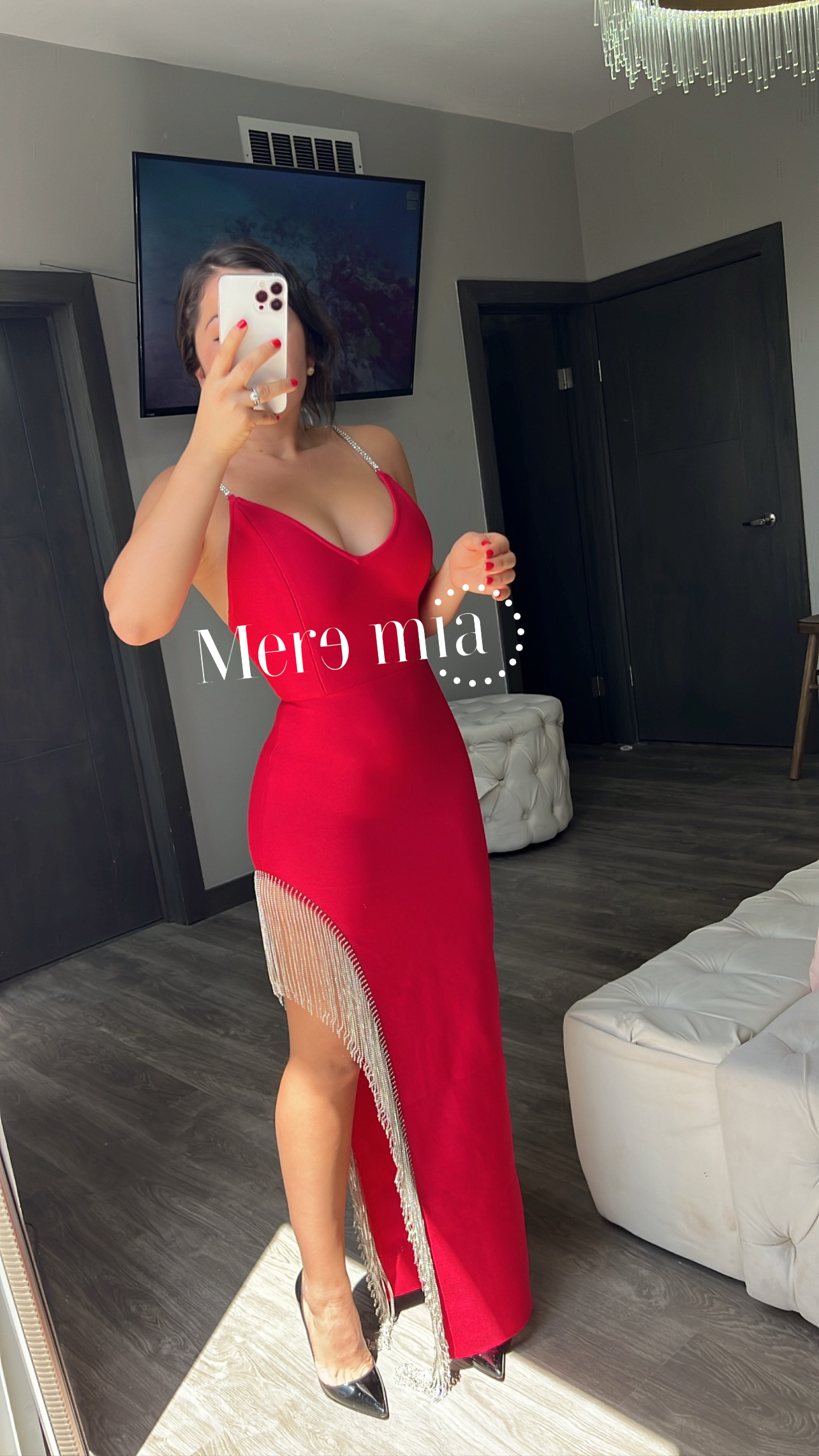 Vestido Rosa fucsia brillos